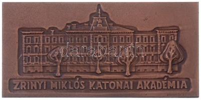 Garamkeszi János (1936-) DN "Zrínyi Miklós Katonai Akadémia" Br emlékplakett (51x105mm) T:...