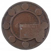 ~1970-1980. "Magyar Gördülőcsapágy Művek - Nívó díj" kétoldalas, öntött Br plakett (78mm) ...