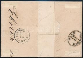 15kr lined medallion on registered cover, "MOOR" - Laibach 15kr vonalkázott fejképalap ajá...