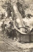 Osztrák-magyar Skoda 30,5 cm-es mozsárágyú / WWI Austro-Hungarian K.u.K. military, 30,5 cm mortar. photo