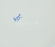 Herendi hecsedli mintás kaspó, m: 20 cm. Jelzett, másodosztály, kézzel festett, kopott