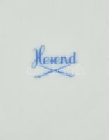 Herendi hecsedli mintás kaspó, m: 9 cm. Jelzett, másodosztály, kézzel festett, kopott