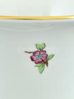 Herendi virágmintás váza, m: 17 cm. Jelzett, másodosztály, kézzel festett, hibátlan