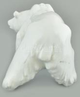 KPM jegesmedve. Mázas fehér porcelán, jelzett, hibátlan. 25×12×14 cm