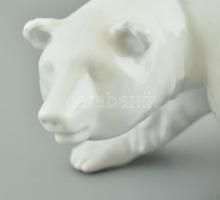 KPM jegesmedve. Mázas fehér porcelán, jelzett, hibátlan. 25×12×14 cm