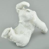 KPM medve. Mázas fehér porcelán, jelzett, hibátlan, m: 10 cm.