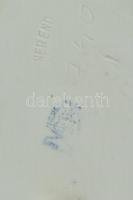 2 db Herendi táncosnő. Festetlen mázas fehér porcelán, tervező: Lux Elek. Jelzett, apró gyári hibákk...