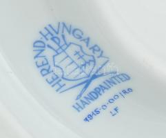 Herendi Rotschild mintás gyertyatartó. Kézzel festett porcelán, jelzett, hibátlan, 16 cm