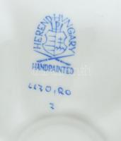 Herendi Rotschild mintás bonbonier. Kézzel festett porcelán apró csorbákkal, kopásokkal. Jelzett, d:...