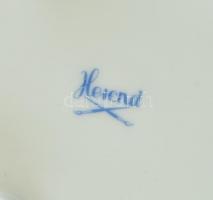 Herendi hecsedli mintás bonbonier. Kézzel festett porcelán, jelzett, apró csorbákkal. m: 12 cm. d: 1...