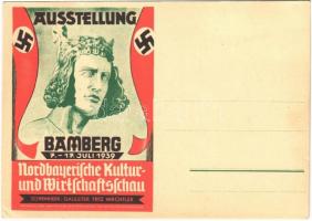 1939 Ausstellung Bamberg. Nordbayerische Kultur- und Wirtschaftsschau. Schirmherr: Gauleiter Fritz Wächtler / North Bavarian culture and business expo. NSDAP Nazi propaganda (EK)