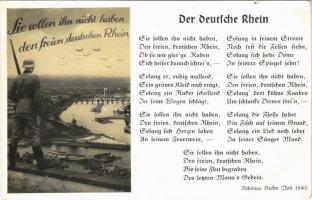 Der deutsche Rhein. Sie sollen ihn nicht haben den freien, deutschen Rhein. Nikolaus Becker, Verlag von Hoursch & Bechstedt Nr. 1871. / WWII German military propaganda