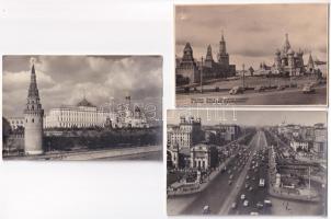 Moscow, Moszkva, Moskau, Moscou; - 9 db MODERN orosz városképes lap (fekete-fehér) / 9 modern Russian town-view postcards (black-and-white)