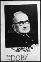 Gyógyszerész orvosok portré felvételei, ismeretlen képi forrásokról készült 9 db NEGATÍV, Fekete Gyö...