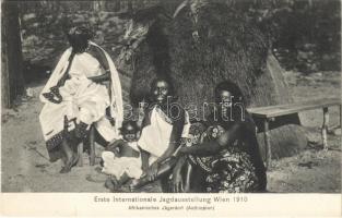 1910 Wien, Vienna, Bécs; Erste Internationale Jagdausstellung, Afrikanisches Jägerdorf (Aethiopien) / First International Hunting exhibition, African hunter village (Ethiopia)