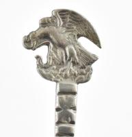 Ezüst (Ag) díszkanál Mexikó jelképével. Jelzett. h: 10cm nettó: 8 g