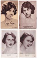 4 db RÉGI motívum képeslap: magyar szépségkirálynők (Szaplonczay Éva, Papsz Mária, Simon Böske) / 4 pre-1945 motive postcards: Hungarian beauty queens