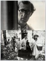 1982 Woody Allen rendező és főszereplő a ,,Szentivánéji szexkomédia c. film négy jelnetében, 4 db produkciós filmfotó Pánczél György (1920-?) filmtörténész hagyatékából (film- és színházifotó-gyűjteményéből), 15,5x24 cm