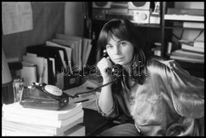 cca 1972 Hankiss Ágnes (1950) politikus fiatalkori felvételei, 9 db vintage NEGATÍV Kotnyek Antal (1...