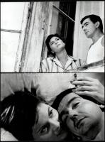 1963 Gábor Miklós és Bara Margit színészek a ,,Kertes házak utcája" című magyar filmben, 9 db p...