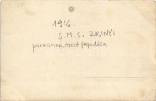 1916 SMS Viribus Unitis az Osztrák-Magyar Haditengerészet Tegetthoff-osztályú csatahajója, matrózok ...