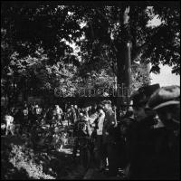 cca 1932 Autó- és motorverseny Budapesten, 4 db vintage NEGATÍV Jermy László (1912-1960) budapesti f...