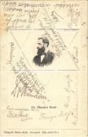 1907 Dr. Herzl Tivadar, a cionizmus megalapítója, dombornyomott / Dr. Theodor Herzl, father of modern political Zionism. Verlag Ph. Bäcker, Brody Serie Zion No. 1. embossed