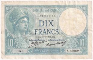 Franciaország 1926. 10Fr T:III France 1926. 10 Francs C:F Krause P#73