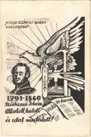 1791-1860 Széchenyi István alkotott, hatott és utat mutatott! Széchenyi Emlék-levelezőlap. A Széchenyi Munkaközösség kiadása (EB)