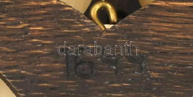 Ősóra másolat, fa óra összeszerelt állapotban, eredeti gyári dobozában, 38x21x14cm