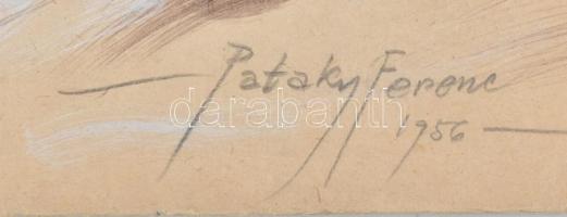 vitéz Pataky Ferenc (1897-?): Sielő. Tempera, papír, jelzett, lap széle sérült, 49,5x59,5 cm