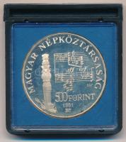 1981. 500Ft Ag "Bartók Béla" sérült MNB tokban T:PP patina Adamo EM62