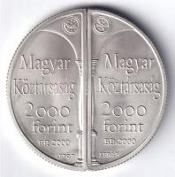 2000. 2000Ft Ag "Lórántffy Zsuzsanna / Sárospatak" (2xklf) kapszulában T:BU Hungary 2000 F...