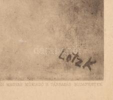 Lotz Károly (1833-1904) festménye után: Vénusz Ámorral (1910 körül). Fénynyomat, papír, kartonra kas...