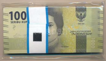 Indonézia 2016. 1000R (100x) eredeti banki kötegelővel, sorszámkövetők T:I,I- 
Indonesia 2016. 1000...