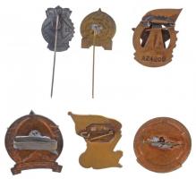 ~1950. 6xklf jelvénytétel, közte 3xklf "MHK (Munkára Harcra Kész)" sportjelvény T:2,2-