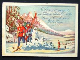 cca 1920 Tátra-Tátrafüred idegenforgalmi prospektus 16 oldalas / Tatra winter-sport booklet with photos on 16 pages