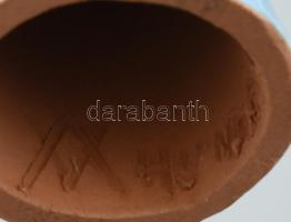 Kerámia figura, színesen festett, jelzett: XX Hungary. m: 7 cm