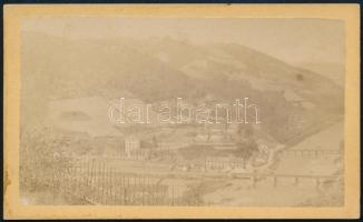cca 1875 Celje (Cilli) látképe, keményhátú fotó, 6,5×10,5 cm