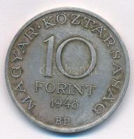 1948. 10Ft Ag "Széchenyi" T:2- patina
Adamo EM2