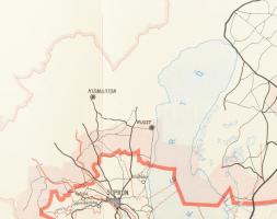 Magyarország közigazgatási és közlekedési térképe 1926.Szerkesztette és kiadja a M. Kir. Központi St...