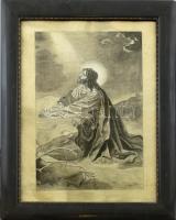 Sztronga József (?-?), működött a XX. sz elején: Jézus, 1906. Ceruza, papír, jelzett. Lapon apró foltokkal. Üvegezett fa képkeretben, 40×27 cm