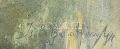 Háry Gy jelzéssel: Napfényes tengerpart. Akvarell, papír. Üvegezett fa keretben. 30,5x38 cm