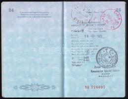 1985 Magyar Népköztársaság által kiállított fényképes útlevél, török vízummal