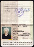 1994 Macedón fényképes útlevél