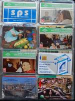 148 darabos külföldi telefonkártya-gyűjtemémy új gyűrüs berakóban