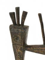 Percz János (1920-2000): Fakopáncs. Bronz plasztika. m: 16 cm, Jelezve: felső farktollán, PERCZ. Hib...