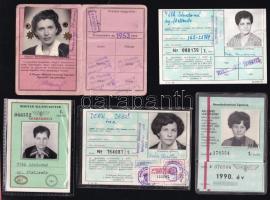 9 db vasúti igazolvány eltérő időszakokból