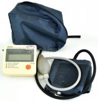 Omron HEM-405C márkájú felkaros digitális vérnyomásmérő, működik, 18×8 cm.