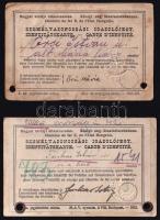 1922-1927 Magyar Királyi Államvasutak 2 db személyi azonossági igazoló jegy